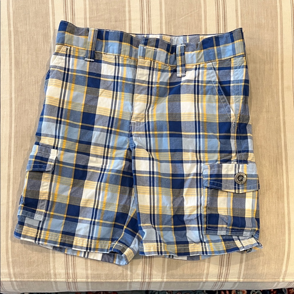 Janie and Jack size 3T like new Blue and Yellow Plaid boys Shorts
